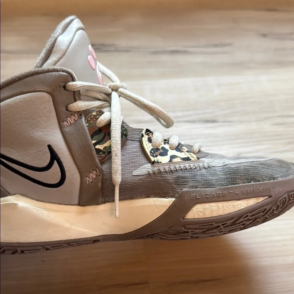 Kyrie Nike Infinity Leopard Camo High-Top Sneakers Sz 3.5Y casual basketball